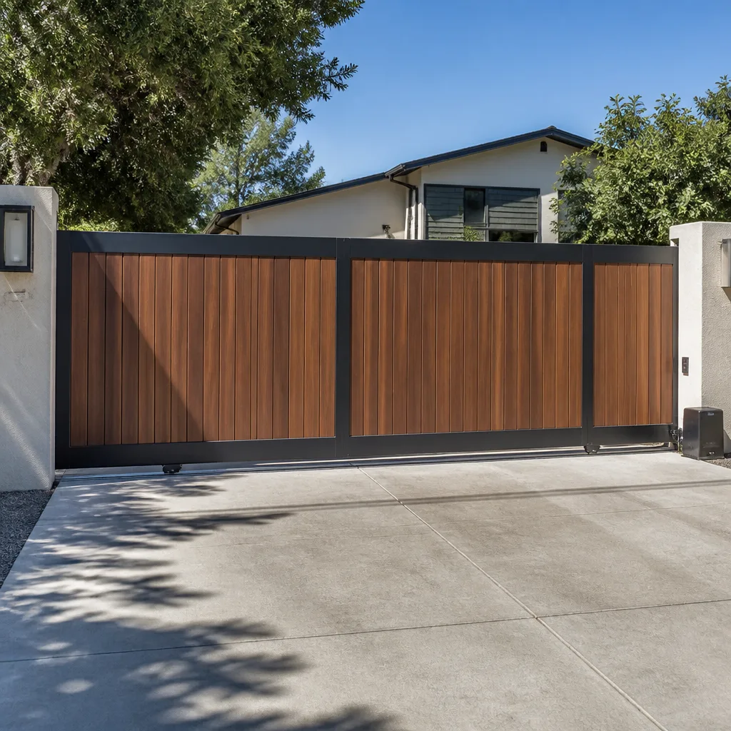 Sliding driveway gates