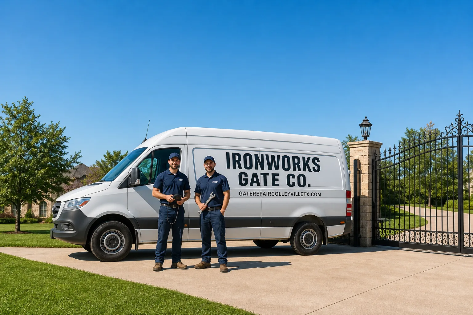 Ironworks Gate Co. gate repair team